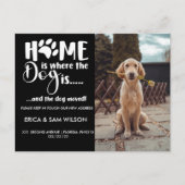 家を引っ越した住所の変更は犬 案内ポストカード (正面)