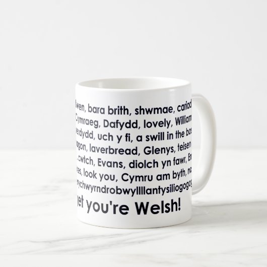 家を思い出す。ウェールズ。 コーヒーマグカップ (正面右)