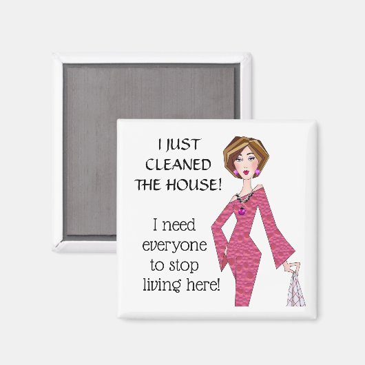 「家を掃除しただけだ、ストップここに住んだ全員!」 マグネット (正面/裏面)