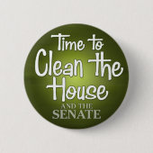 家を掃除する時間は…上院だ！ 缶バッジ (正面)