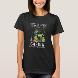 家を片付けなきゃ ガーデン 黒 Tシャツ