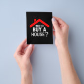 家を買いたいですか？不動産エージェント チラシ (手)