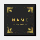 家エレガント内またはオフィス用名前をカスタムするマグネット マグネット (正面)