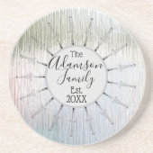 家エレガント名ヴィンテージパーソナライズされた曼荼羅 コースター (正面)