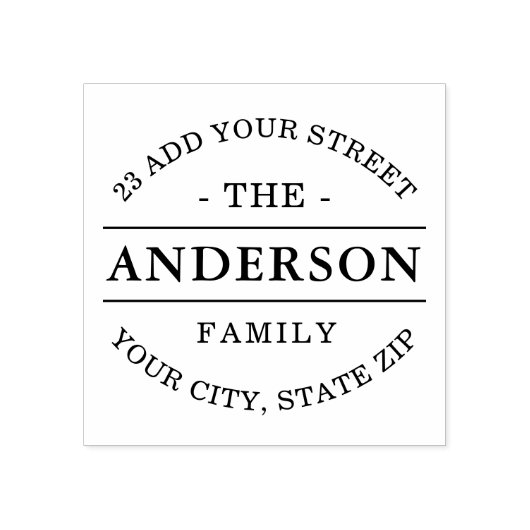 家エレガント名差出人住所 ラバースタンプ (インプリント)