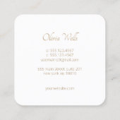 家オーガニックの清掃 – Boho Moon and Hands スクエア名刺 (裏面)