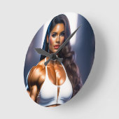 家カスタマイズ室のデッキ用の時計 ラウンド壁時計 (傾斜)