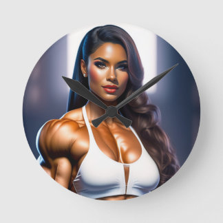 家カスタマイズ室のデッキ用の時計 ラウンド壁時計