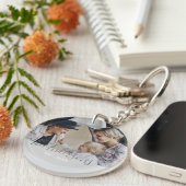 家カスタム名と定年写真 キーホルダー (正面右)