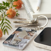 家カスタム名と定年写真 キーホルダー (正面右)