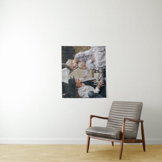 家カスタム名と定年写真 タペストリー (インサイチュ)