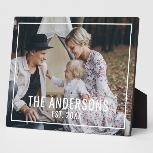 家カスタム名と定年写真 フォトプラーク (側面)