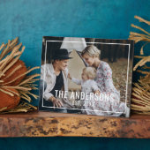 家カスタム名と定年写真 フォトプラーク (側面)