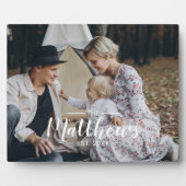 家カスタム名と定年写真 フォトプラーク (正面)