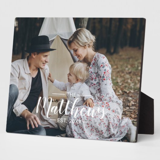 家カスタム名と定年写真 フォトプラーク (側面)