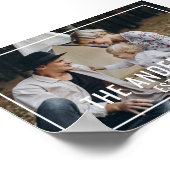 家カスタム名と定年写真 ポスター (角)