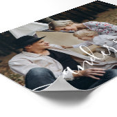 家カスタム名と定年写真 ポスター (角)