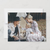 家カスタム名と定年写真 マグネット招待状 (正面)