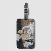 家カスタム名と定年写真 ラゲッジタグ (正面縦)