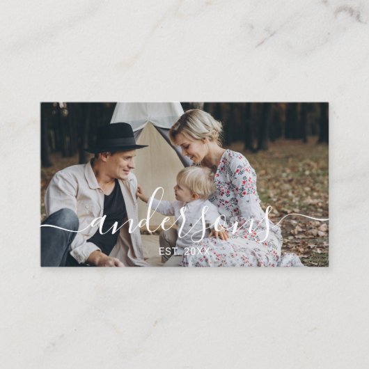 家カスタム名と定年写真 名刺 (正面)