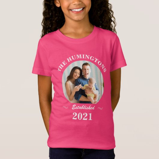 家カスタム名・写真・年立 Tシャツ (正面)