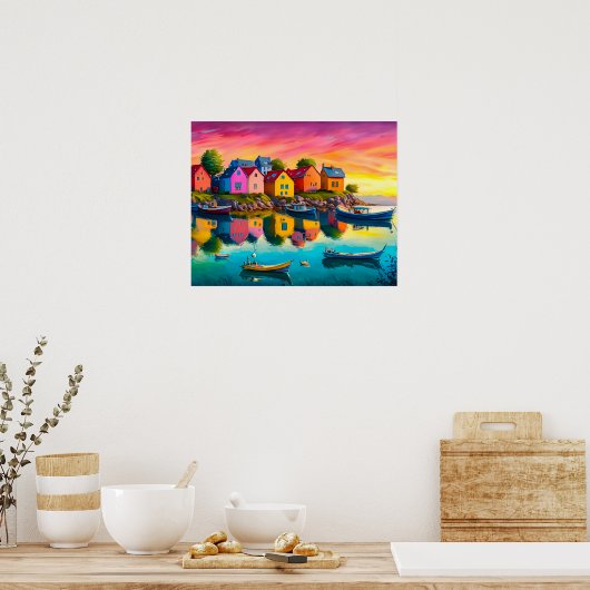 家カラフルの反射 ポスター (キッチン)