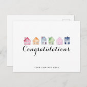 家カラフル家おめでとうエテ実在ートニューホームオーナー ポストカード (正面/裏面)