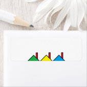 「家カラフル」住所 シール (インサイチュ)