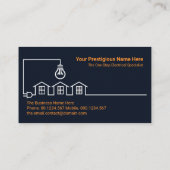 家スタイリッシュ電配線回路電気技師 名刺 (裏面)