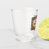 家スペインのの看板（カスタマイズ可能） ショットグラス (左)