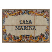 家スペインのの看板(文字のカスタマイズ可能) カッティングボード (正面)