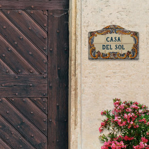 家スペインのの看板(文字のカスタマイズ可能) ドアサイン