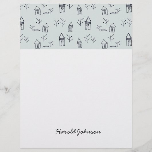 家パターン（の模様が）ある (正面)