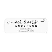 家パーソナライズされたモダン族の苗字 ラベル (正面)