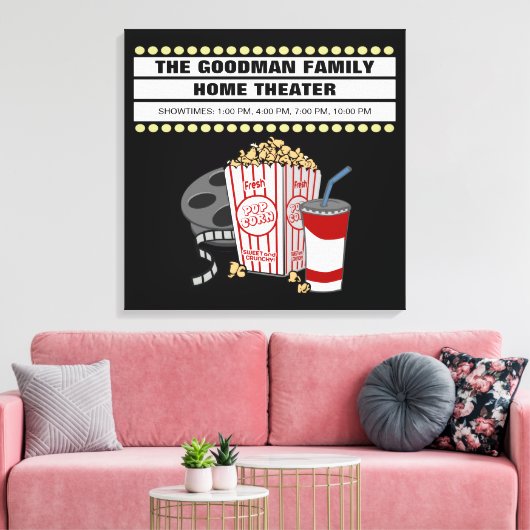家パーソナライズされた内映画館カスタマイズ キャンバスプリント (インサイチュ (リビング))