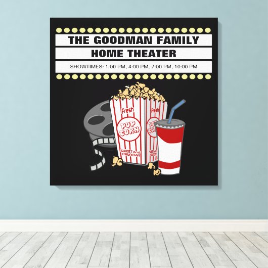 家パーソナライズされた内映画館カスタマイズ キャンバスプリント (インサイチュ (ウッドフロア))