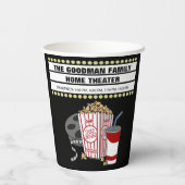 家パーソナライズされた内映画館カスタマイズ 紙コップ (裏面)