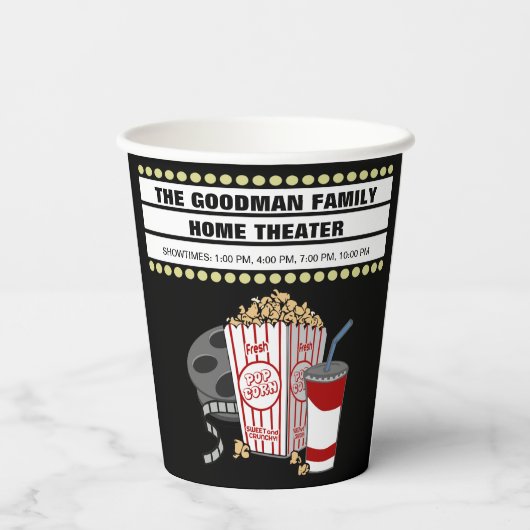 家パーソナライズされた内映画館カスタマイズ 紙コップ (裏面)
