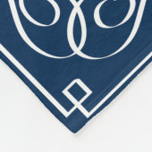 家パーソナライズされた名ネイビー青フリースブランケット フリースブランケット (角)