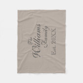 家パーソナライズされた名ベージュフリースブランケット フリースブランケット (正面)