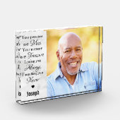 家パーソナライズされた族写真記念記念 フォトブロック (左)