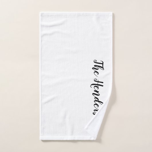 家パーソナライズされた族用トイレタオルセットギフトアイディア バスタオルセット (ハンドタオル)