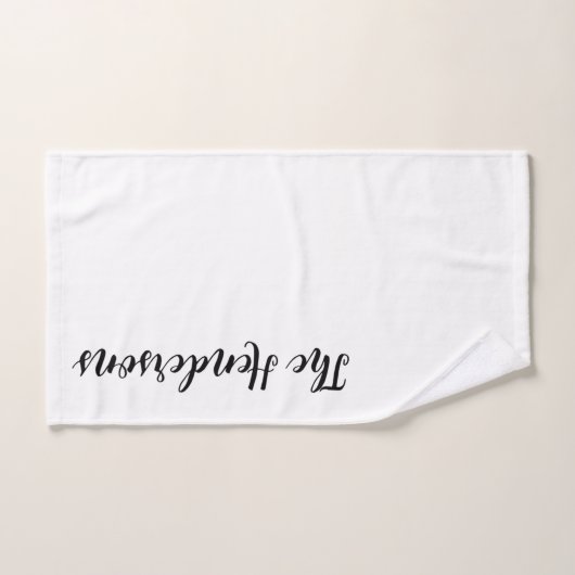 家パーソナライズされた族用トイレタオルセットギフトアイディア バスタオルセット (ハンドタオル)