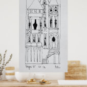 家ビクトリアン屋 |カリフォルニア州サンフランシスコ ポスター (キッチン)