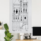 家ビクトリアン屋 |カリフォルニア州サンフランシスコ ポスター (ホームオフィス)