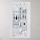 家ビクトリアン屋 |カリフォルニア州サンフランシスコ ポスター (正面)