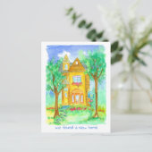 家ビクトリアン猫の水の色を動かす告知 ポストカード (スタンド正面)