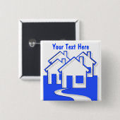 家ボタンPin 缶バッジ (正面&裏面)