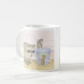 家マウスのDesigns®のマグ コーヒーマグカップ (正面左)