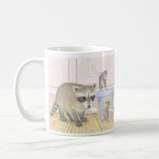 家マウスのDesigns®のマグ コーヒーマグカップ (左)